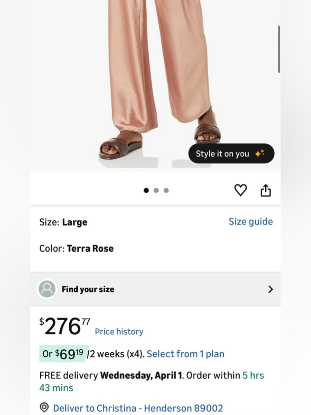 NWT-Vince Women's Satin Bias Pant - Picture 5 of 11
